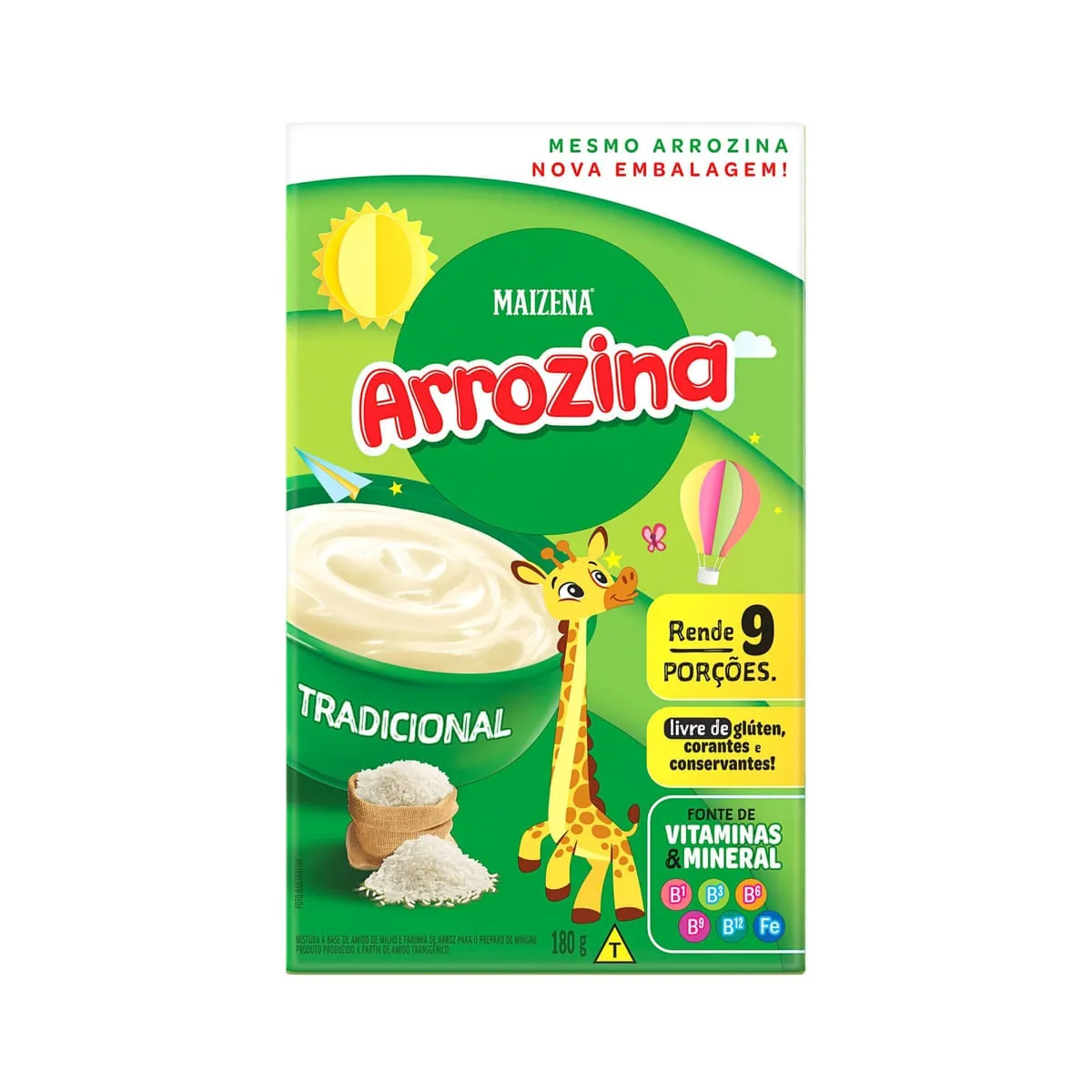 Mingau Tradicional Maizena Arrozina Caixa 180 g