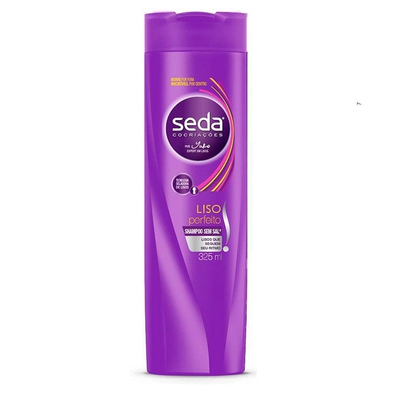 Pack Shampoo Seda Cocriações Liso Perfeito Frasco 3 Unidades 325ml Cada