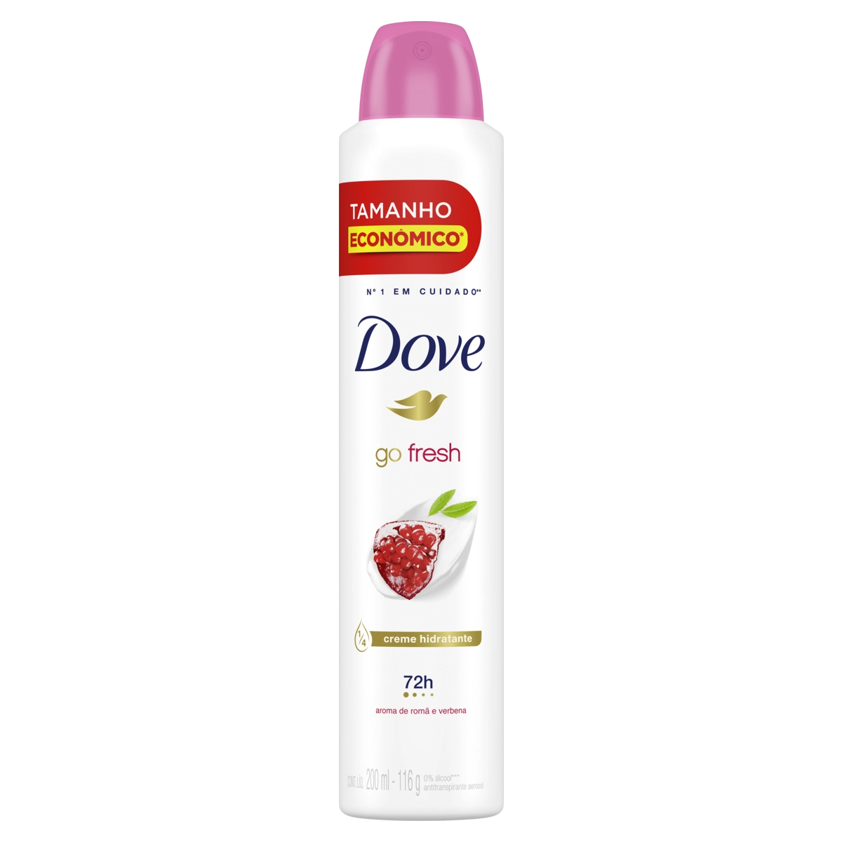 Antitranspirante Aerossol Romã E Verbena Dove Go Fresh 200ml Spray Tamanho Econômico