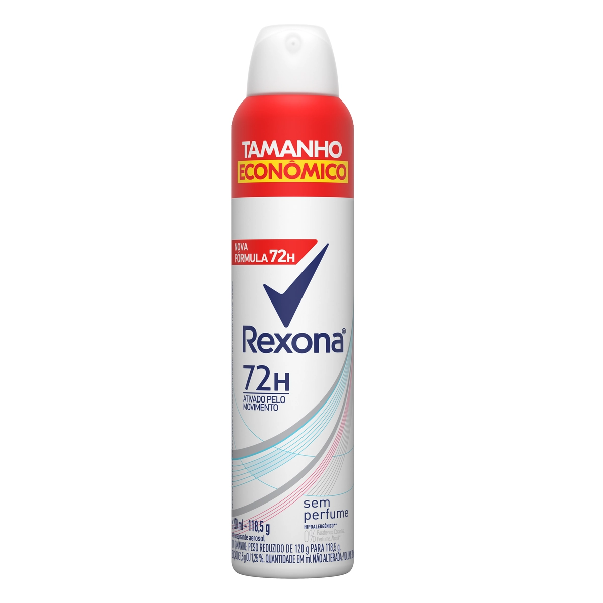 Antitranspirante Aerossol Sem Perfume Rexona 200ml Spray Tamanho Econômico