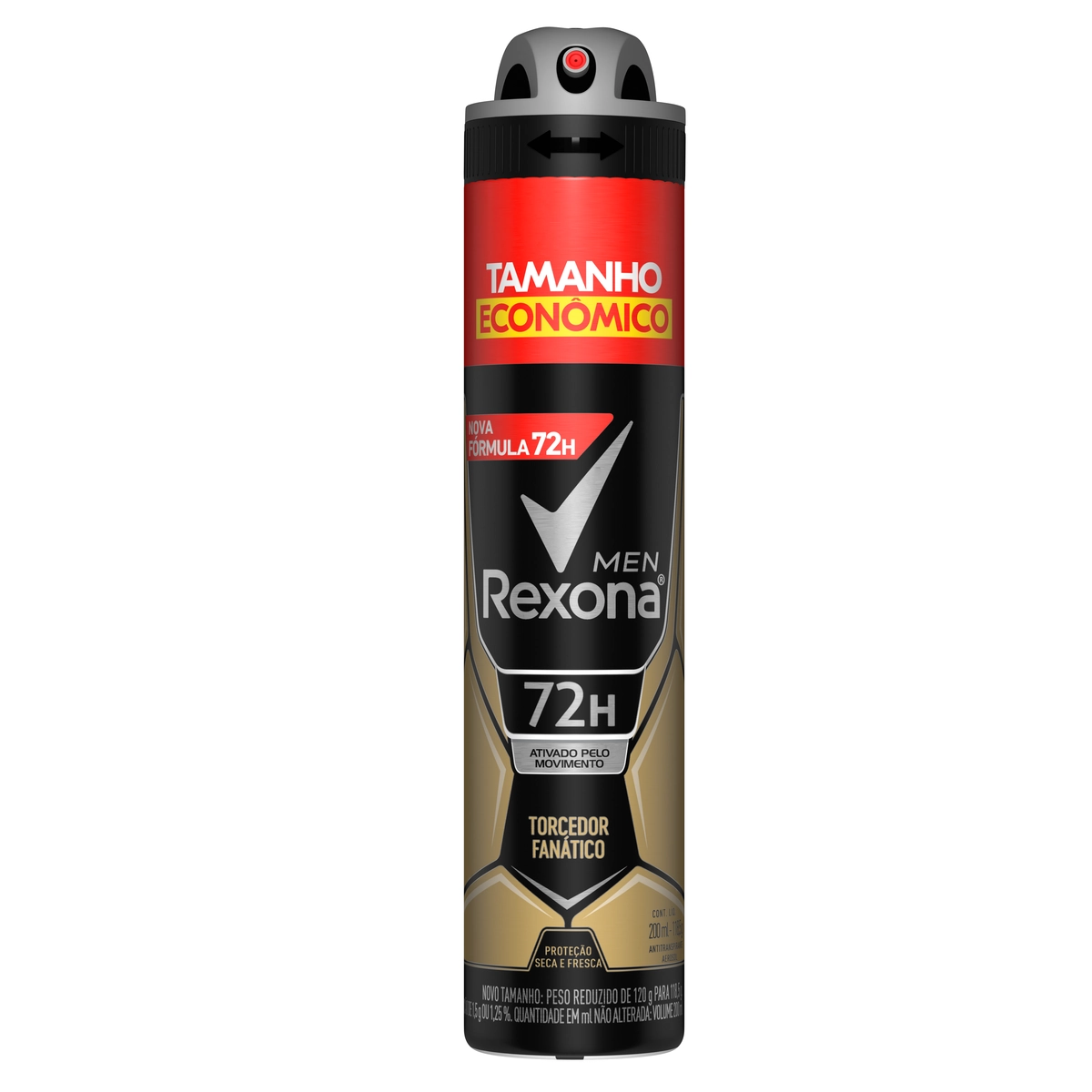 Antitranspirante Aerossol Rexona Men 200ml Spray Tamanho Econômico Edição Especial Torcedor Fanático