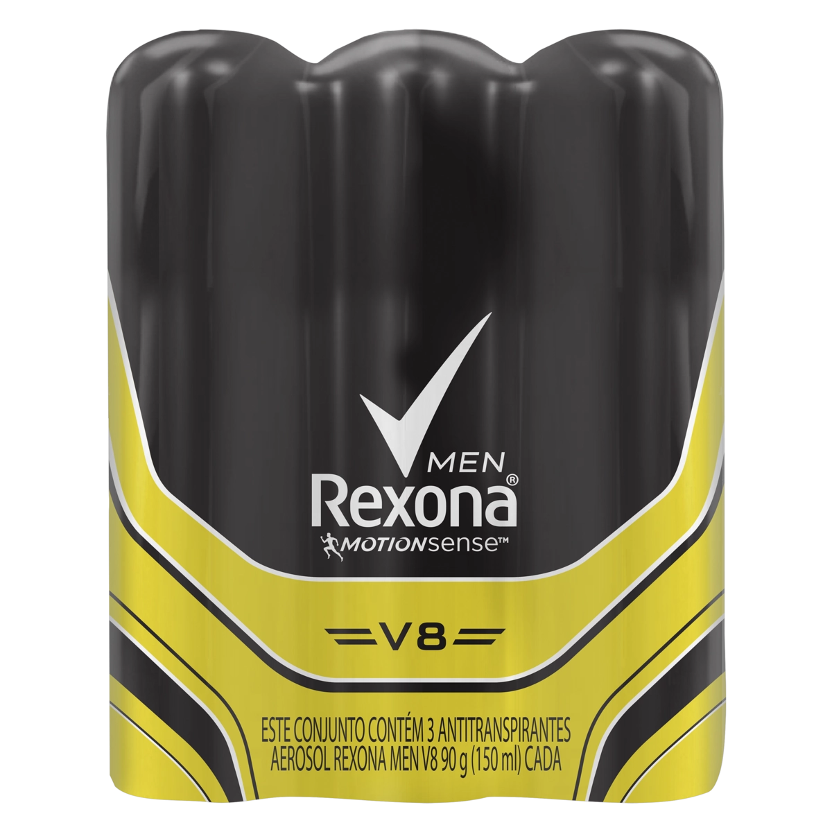 Pack Antitranspirante Aerossol V8 Rexona Men 3 Unidades 150ml Cada Spray