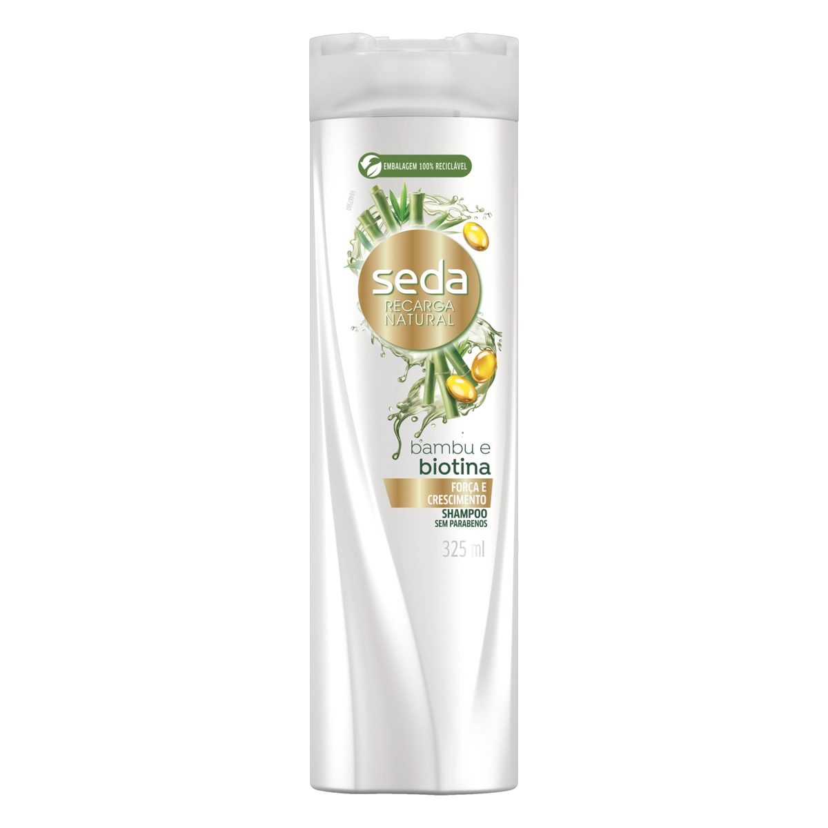 Shampoo Seda Recarga Natural Bambu e Biotina Frasco 325ml
