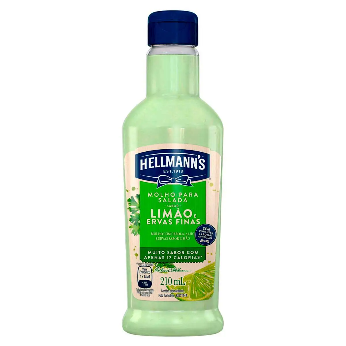 Molho para Salada Limão e Ervas Finas Hellmann's Squeeze 210 ml