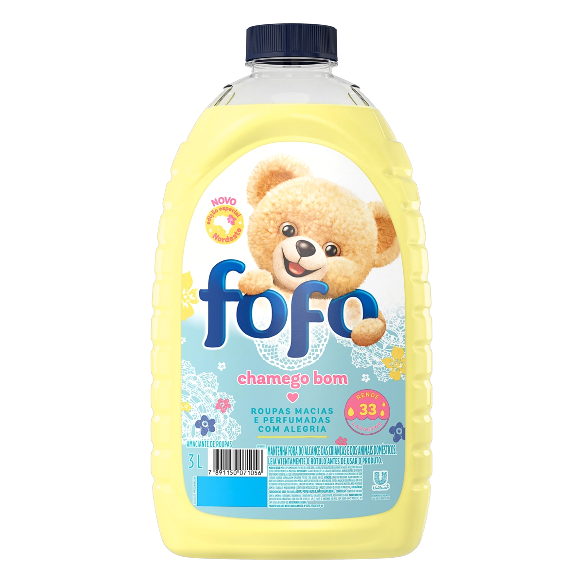 Amaciante De Roupa Diluído Chamego Bom Fofo Frasco 3l