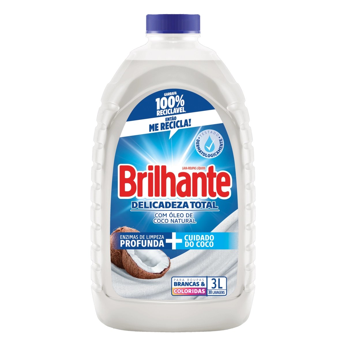 Lava-Roupas Líquido Roupas Brancas e Coloridas Brilhante Delicadeza Total Galão 3l