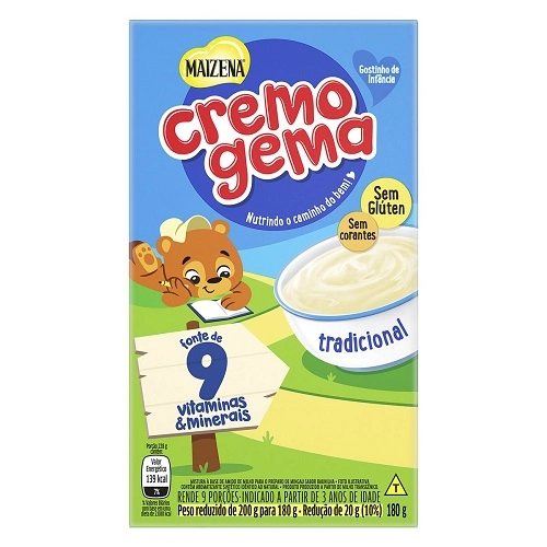 Mingau Tradicional Maizena Cremogema Caixa 180g Oferta Especial