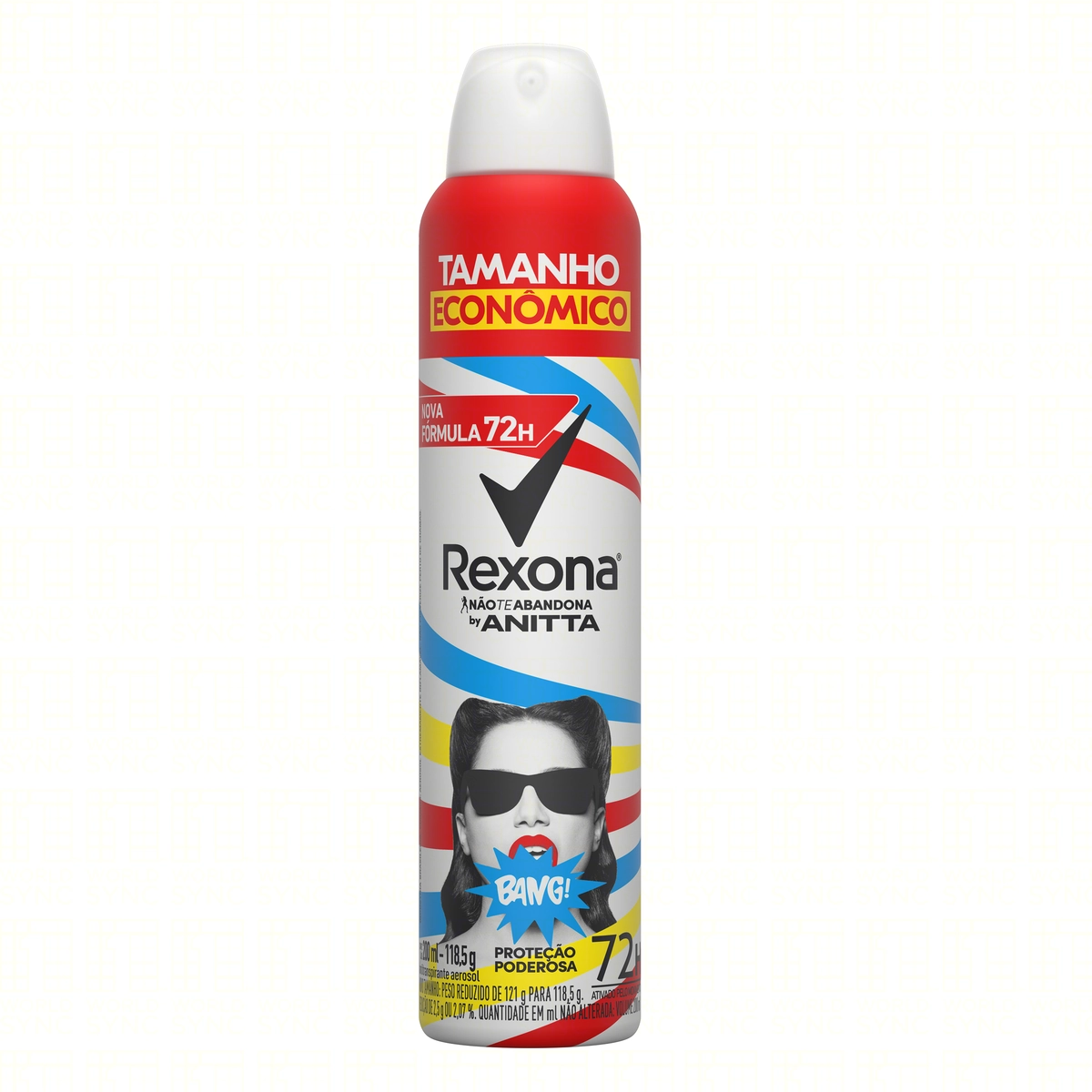 Antitranspirante Aerossol Bang Rexona By Anitta 200ml Spray Tamanho Econômico