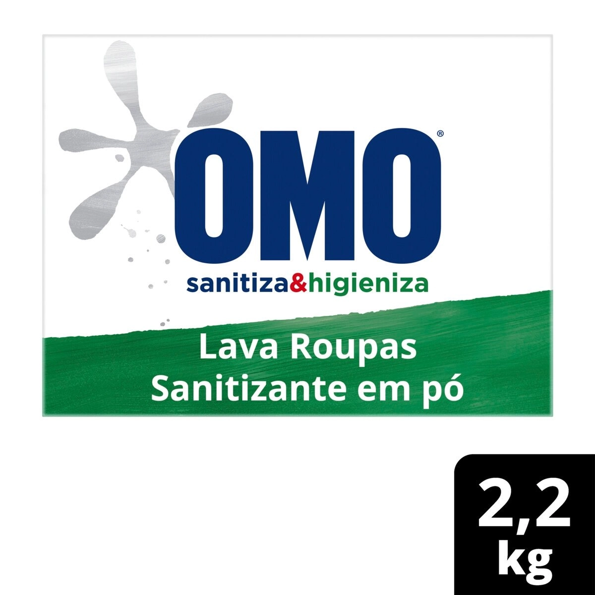 Lava-Roupas em Pó Omo Lavagem Perfeita Sanitiza & Higieniza Caixa 2,2kg Tamanho Família