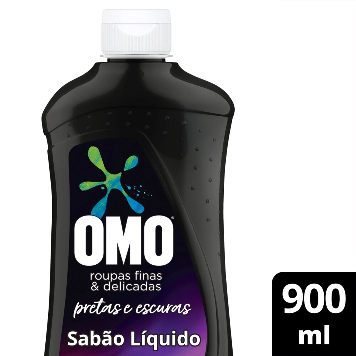 Lava-Roupas Líquido Roupas Finas e Delicadas Pretas e Escuras Omo Frasco 900ml
