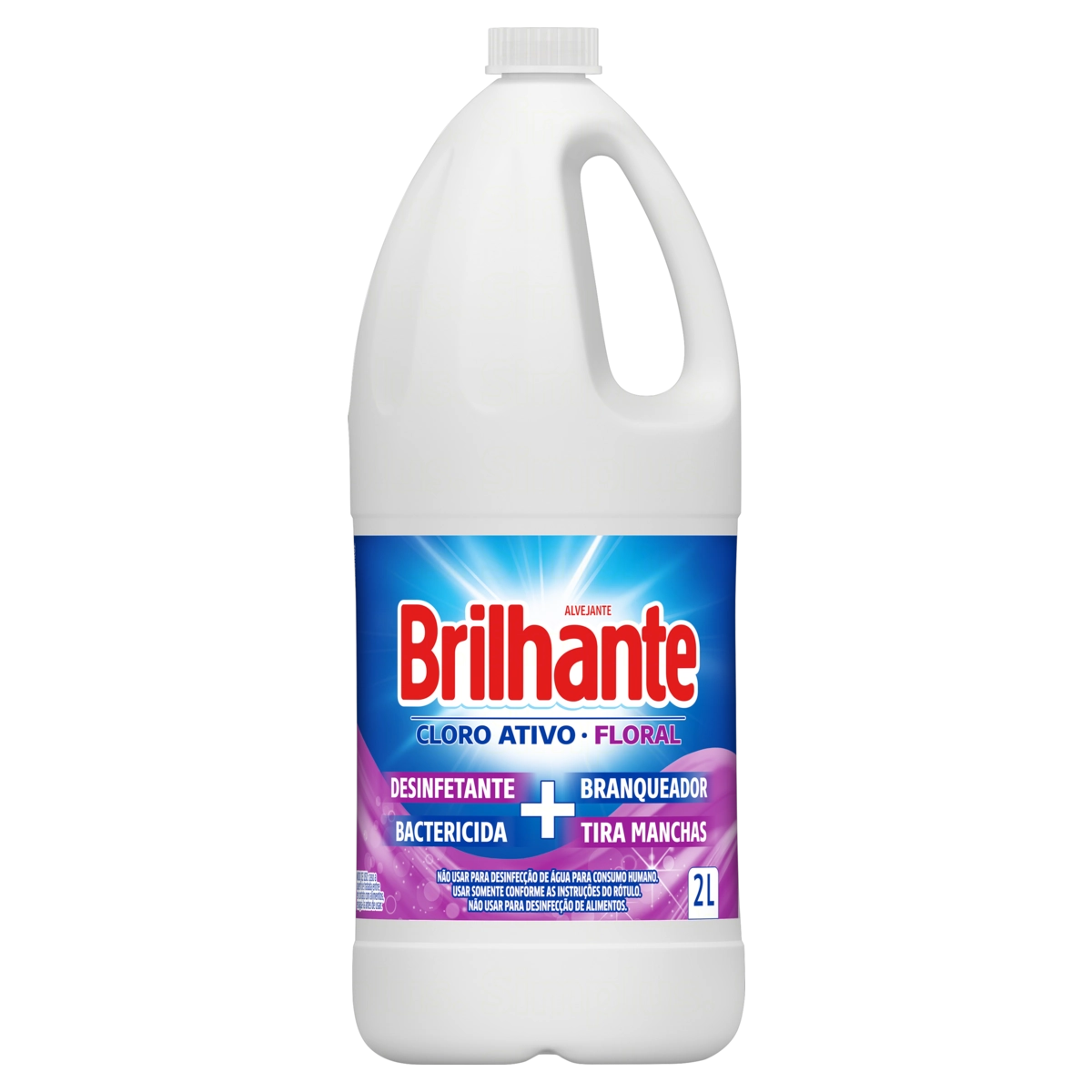 Alvejante Uso Geral Com Cloro Floral Brilhante Frasco 2l
