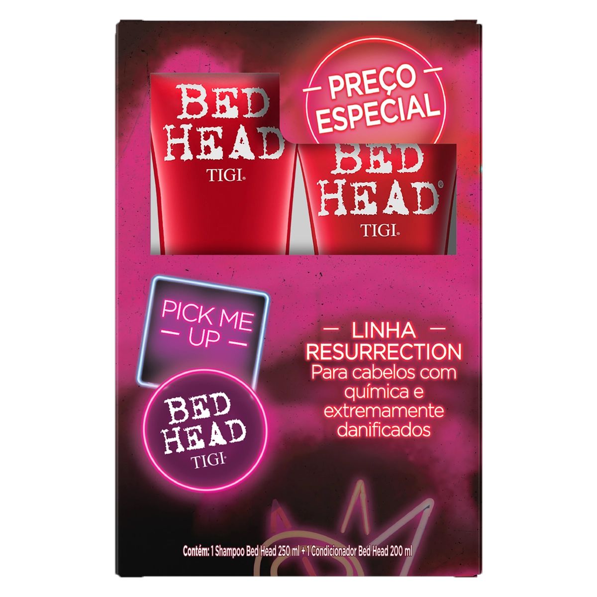 Kit Shampoo 250ml Condicionador 200ml Bed Head Tigi Urban Anti Dotes Ressurection