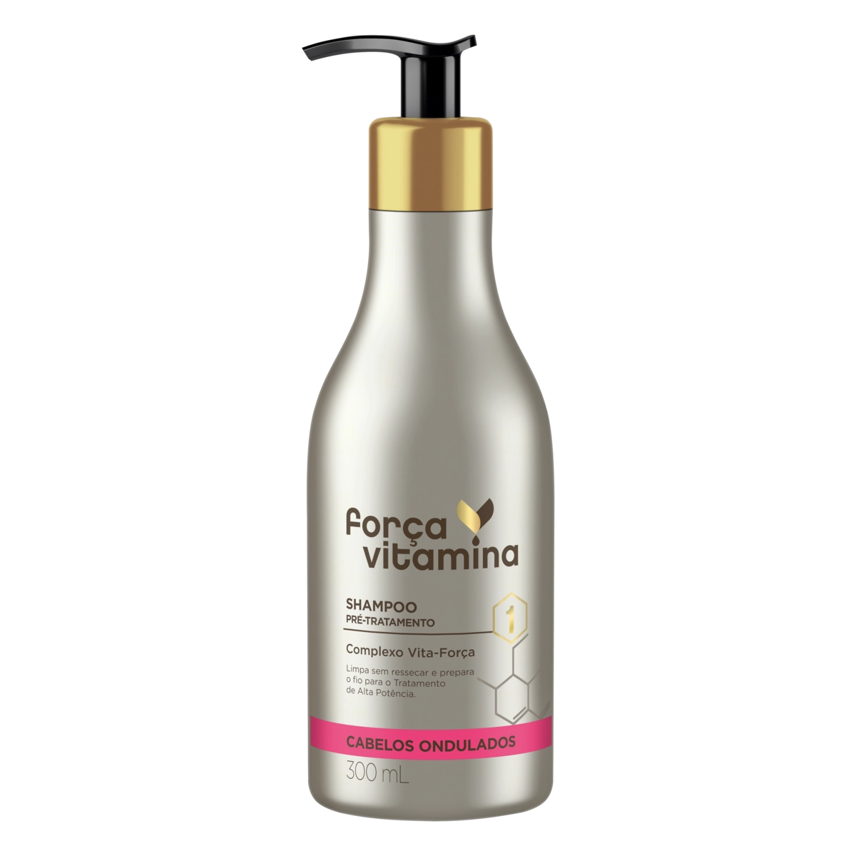 Shampoo Cabelo Ondulado Força Vitamina Frasco 300ml