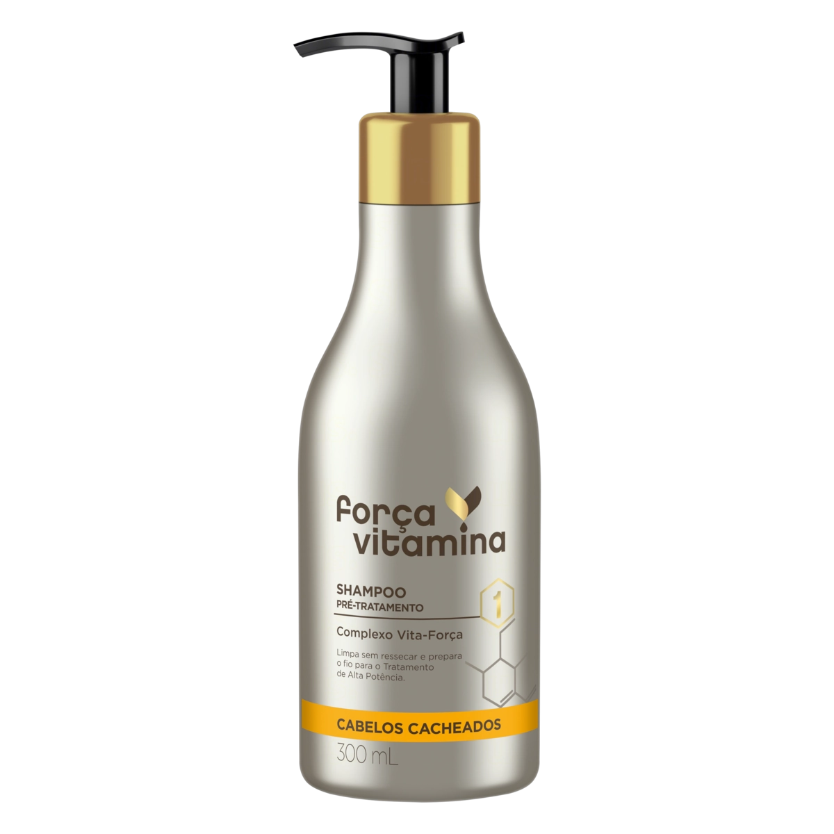 Shampoo Força Vitamina Cabelos Cacheados 300ml