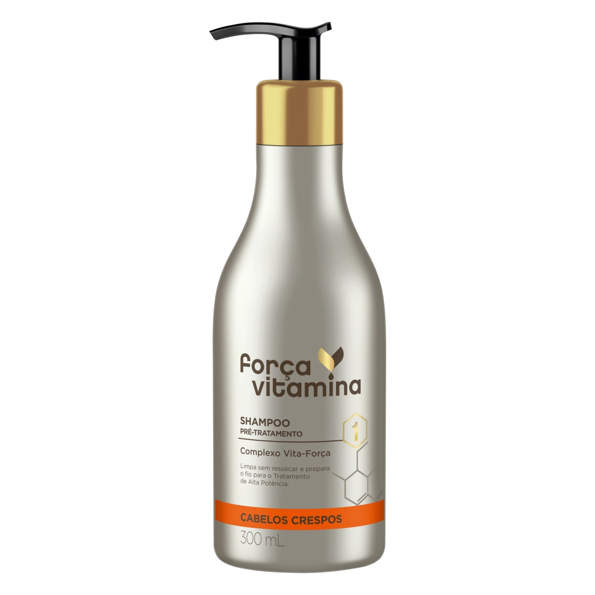 Shampoo Força Vitamina Cabelos Crespos 300ml