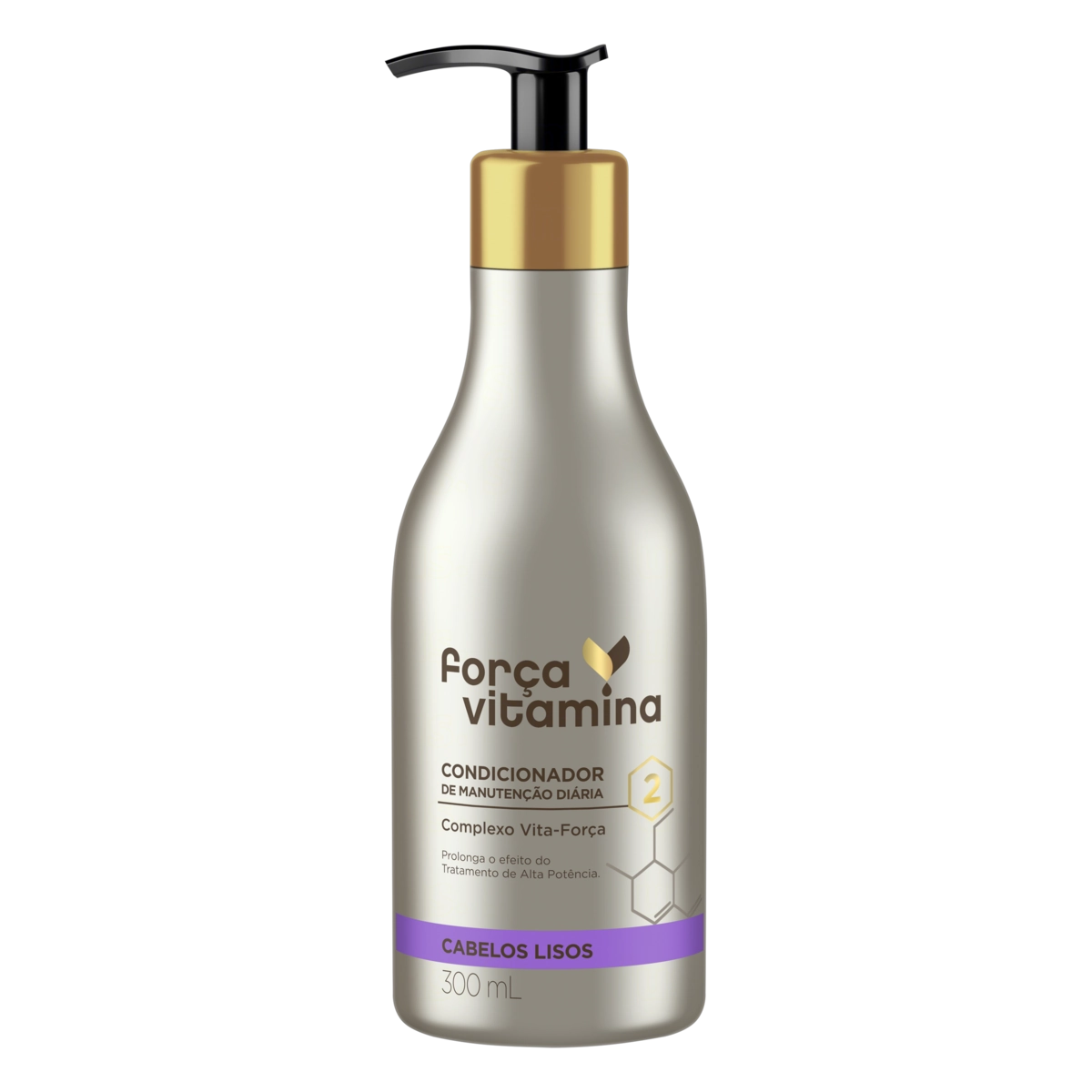 Condicionador Cabelo Liso Força Vitamina Frasco 300ml