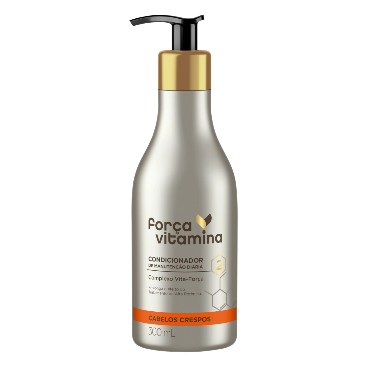Condicionador Cabelo Crespo Força Vitamina Frasco 300ml