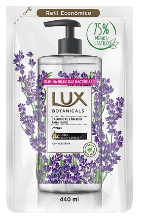 Sabonete Líquido Para As Mãos Lavanda Lux Botanicals Sachê 440ml Refil Econômico