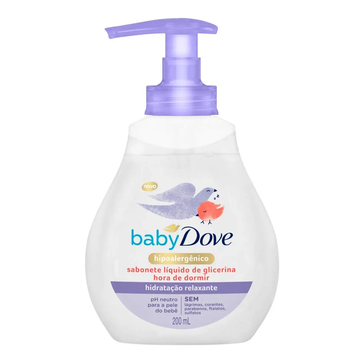 Sabonete Líquido de Glicerina Hidratação Relaxante Dove Baby Hora de Dormir Frasco 200 ml