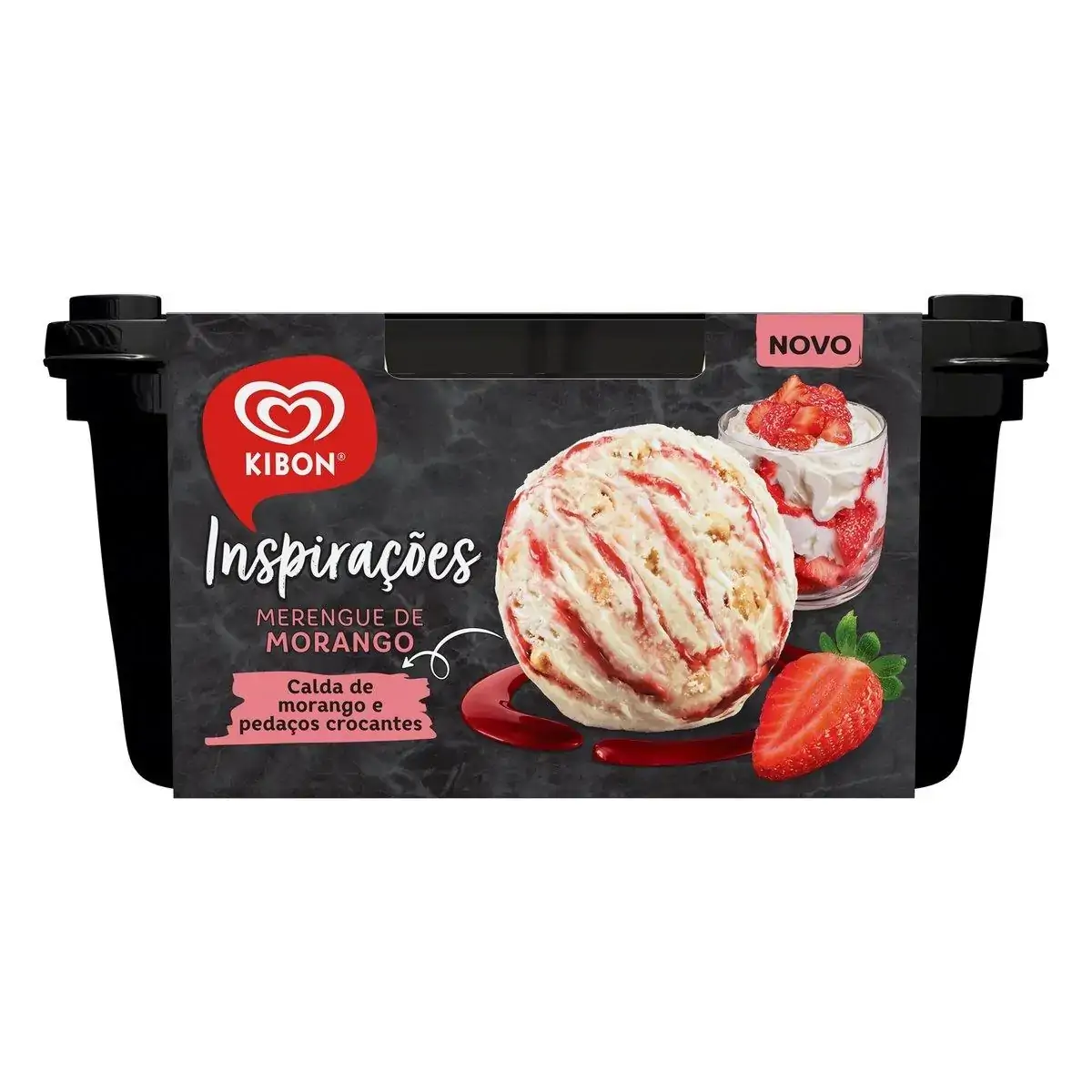 Sorvete Merengue De Morango Kibon Inspirações Pote 1,3l