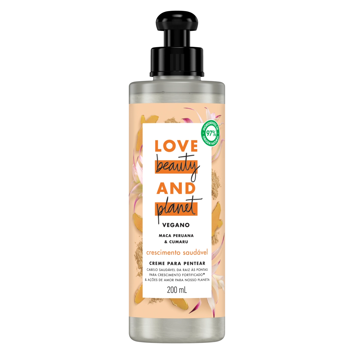 Creme Para Pentear LOVE, BEAUTY & PLANET Crescimento Saudável Frasco 200ml