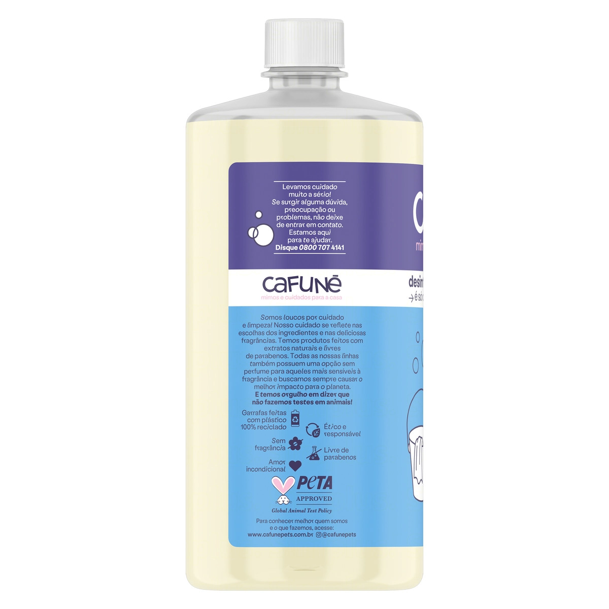Desinfetante Concentrado sem Fragrância Cafuné 1L