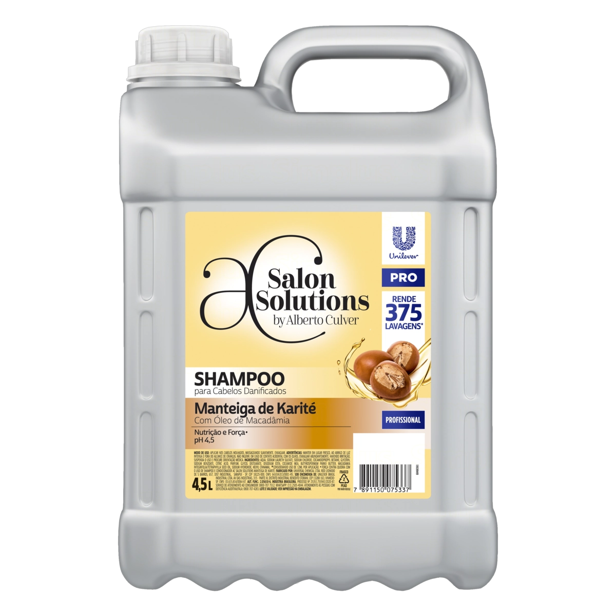 Shampoo Manteiga De Karité Ac Salon Solutions Pro Galão 4,5l