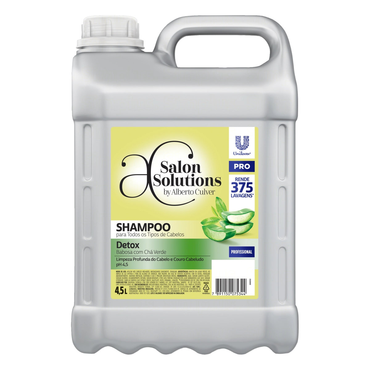 Shampoo Babosa Com Chá Verde Ac Salon Solutions Detox Pro Galão 4,5l
