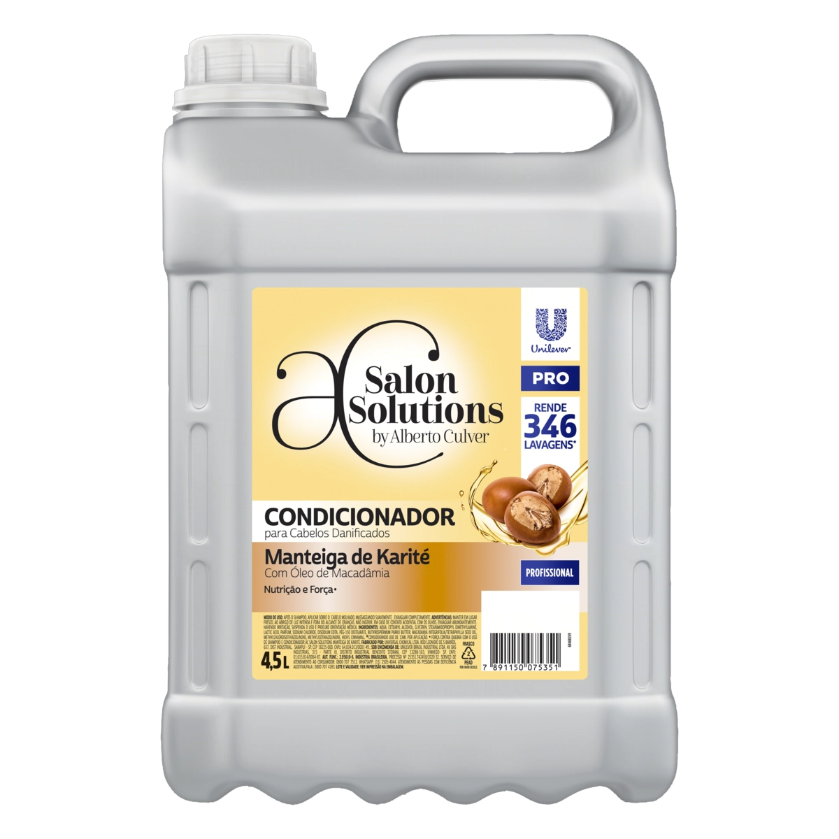 Condicionador Manteiga De Karité Salon Ac Salon Solutions Pro Galão 4,5l