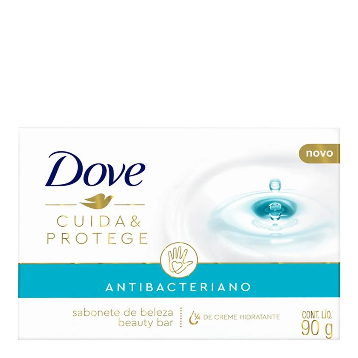 Sabonete em Barra Antibacteriano Dove Cuida &amp; Protege Caixa 90 g