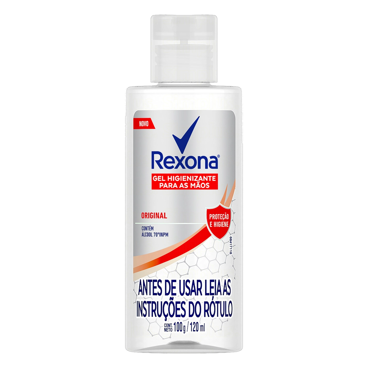 álcool Gel 70 Inpm Original Rexona Frasco 120ml