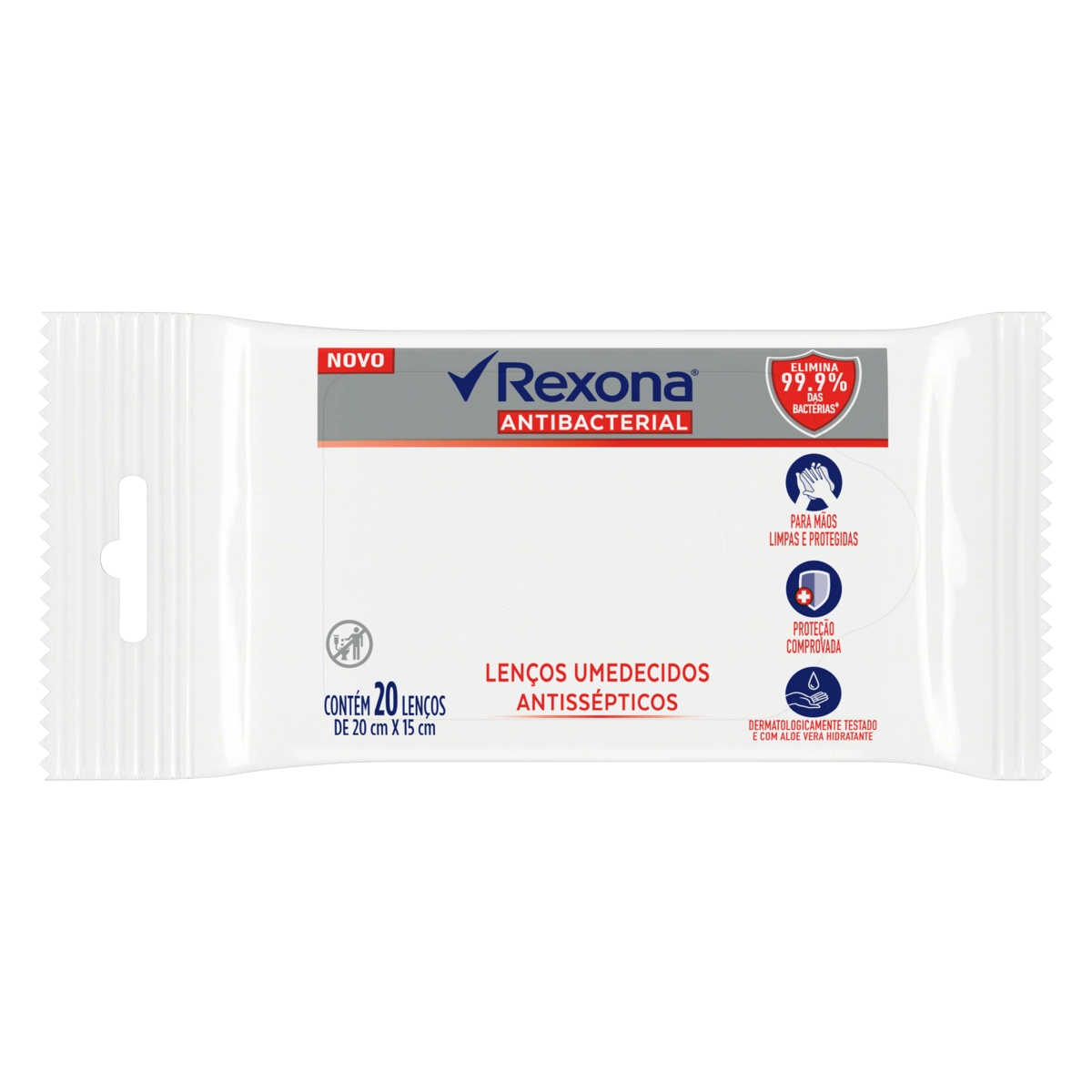 Lenços Umedecidos Rexona Antibacteriano 20 unidades