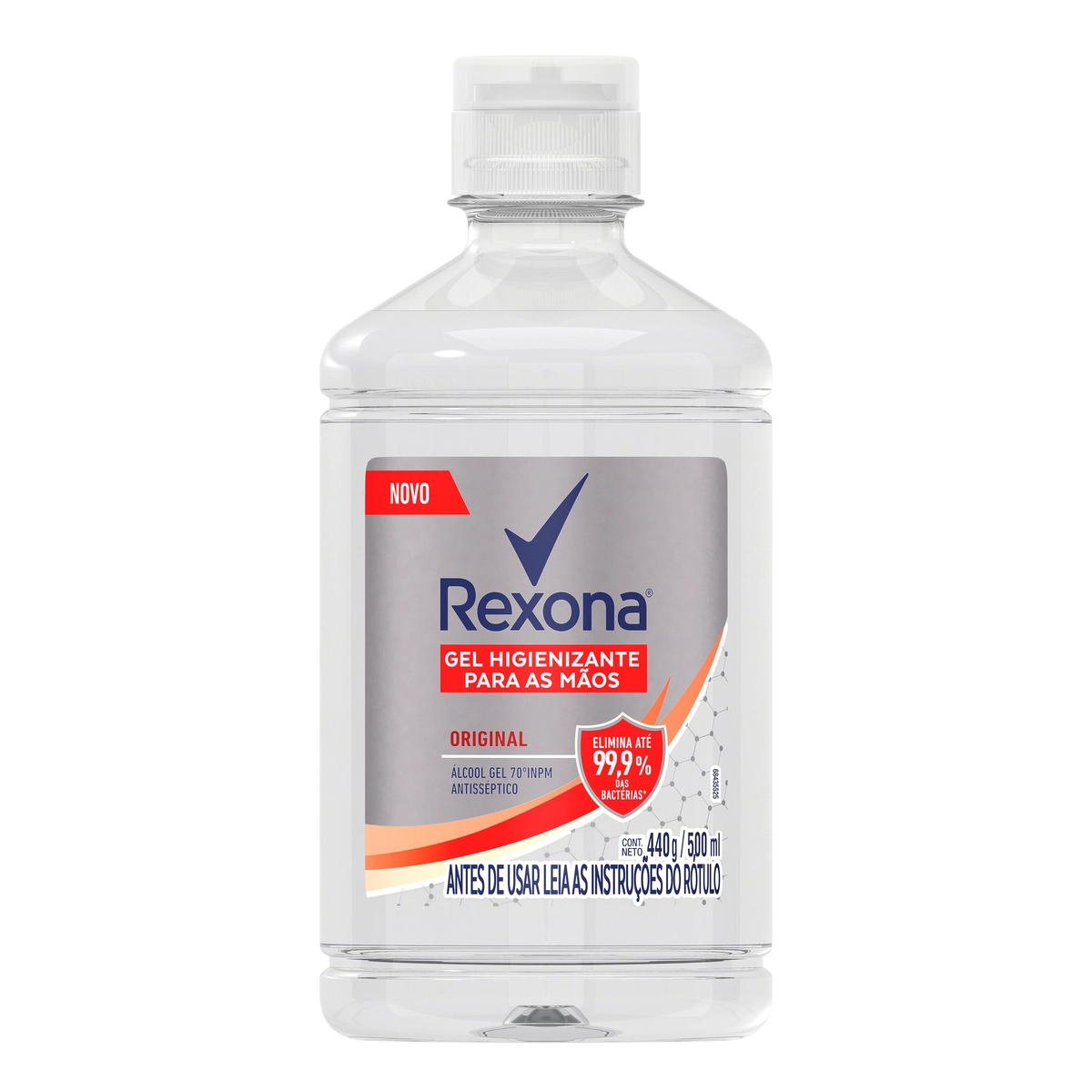 álcool Gel 70 Inpm Original Rexona Squeeze 440g