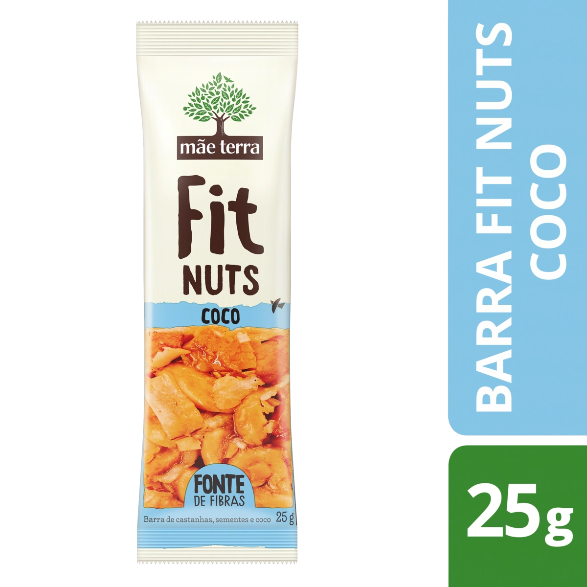 Barra de Nuts Coco Mãe Terra Fit Nuts Pacote 25g