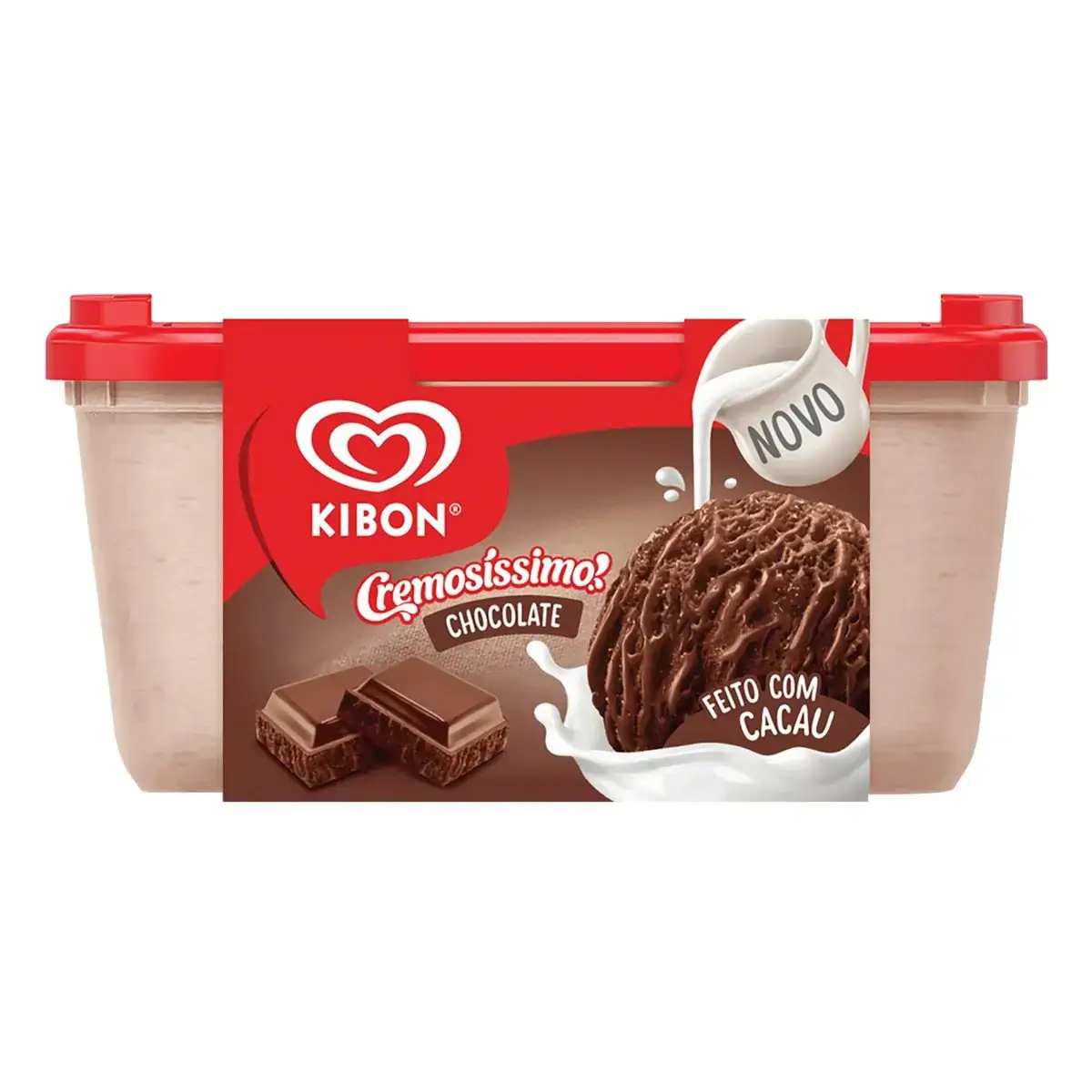 Sorvete Chocolate Kibon Cremosíssimo Pote 1,5l