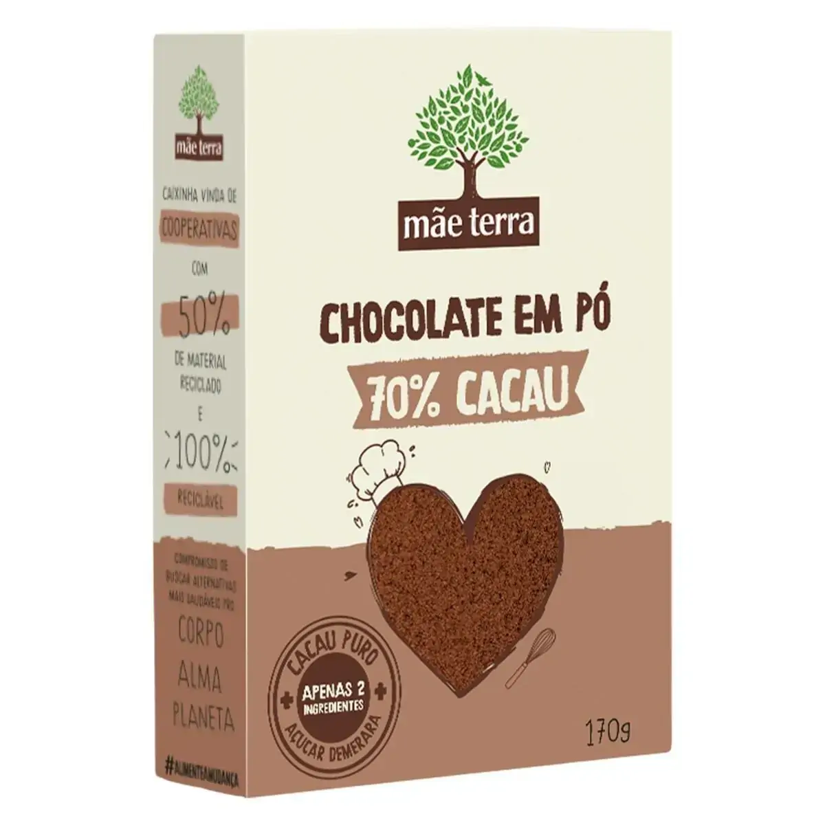Mãe Terra Chocolate Pó 70% 170G