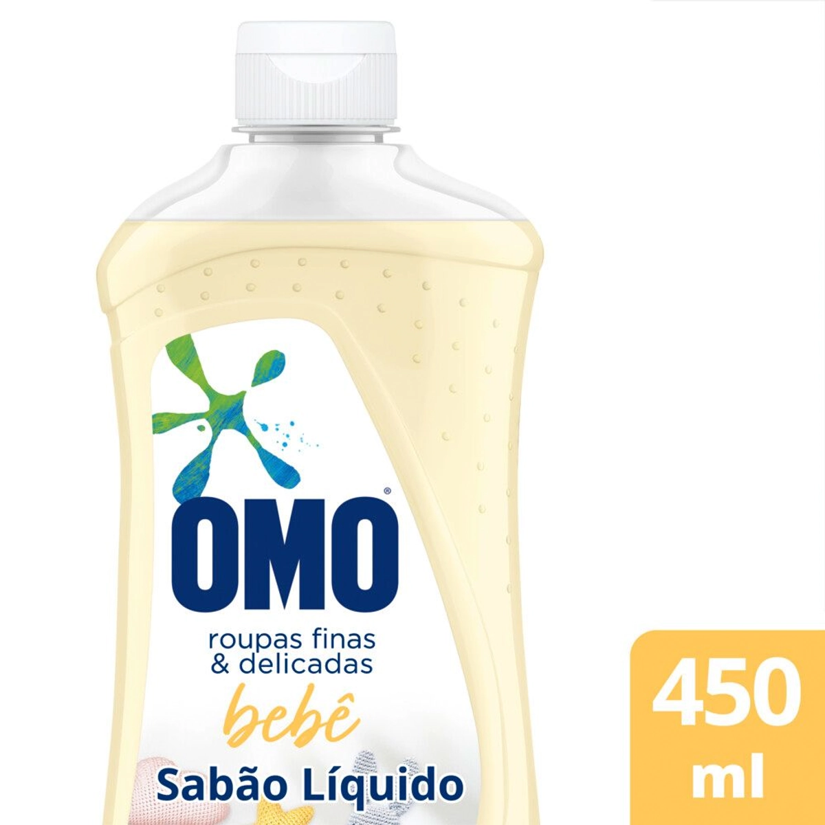 Lava Roupas Líquido Bebê Omo Frasco 450ml
