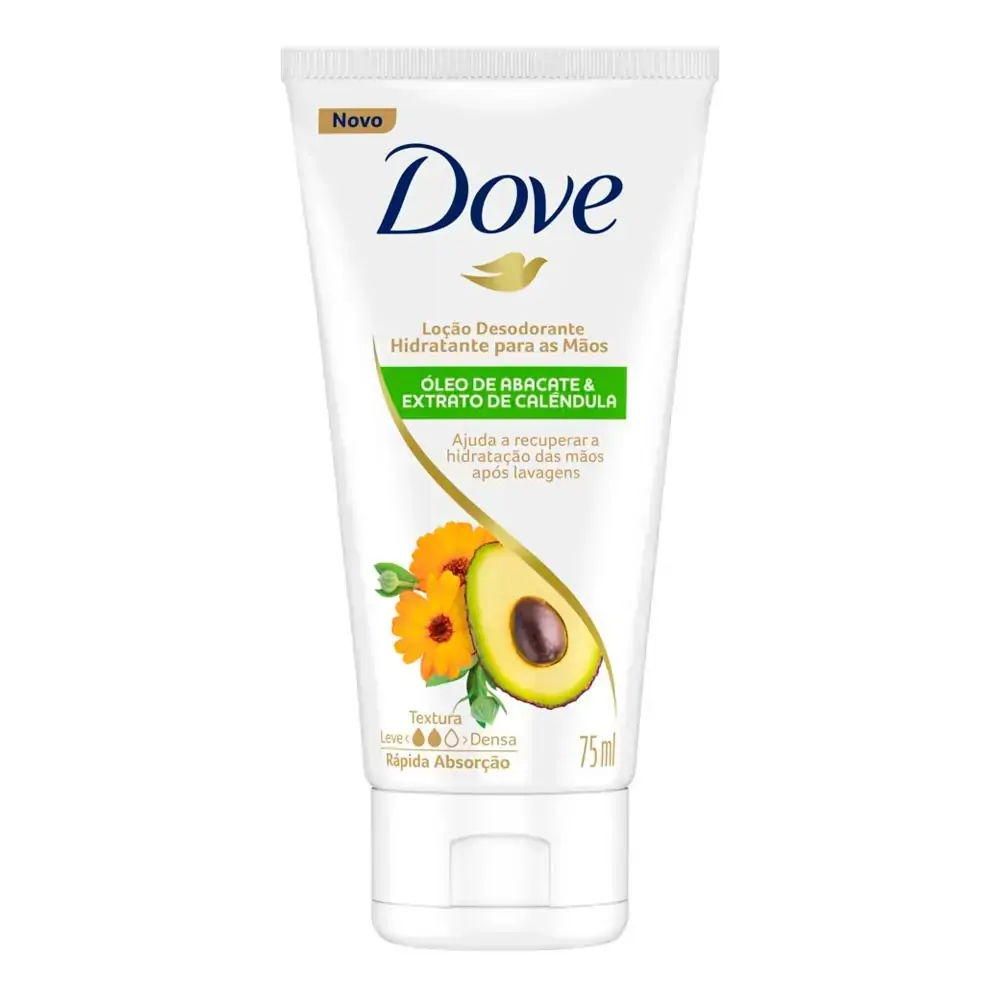 Loção Desodorante Hidratante para as Mãos Óleo de Abacate & Calêndula Dove Bisnaga 75ml