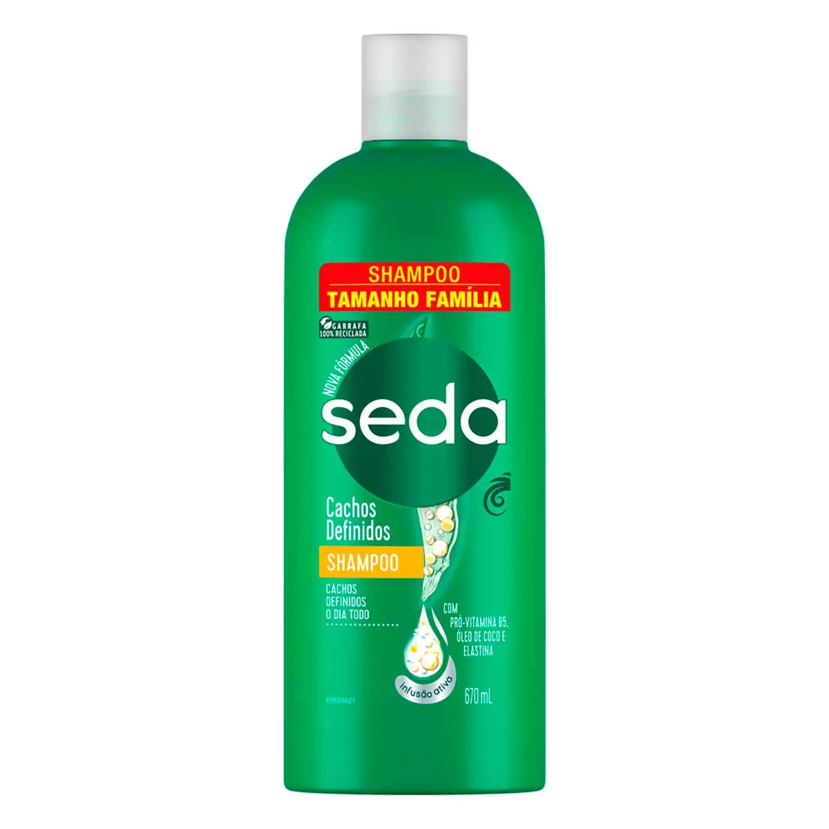 Shampoo Seda Cocriações Cachos Definidos 670 ml Tamanho Família