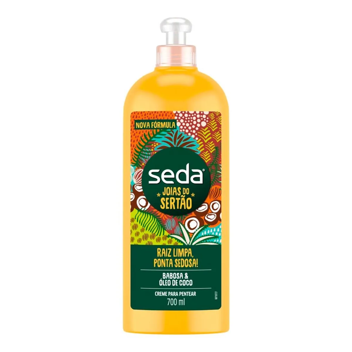 Creme Para Pentear Seda Joias Do Sertão Babosa E óleo De Coco Frasco 700ml
