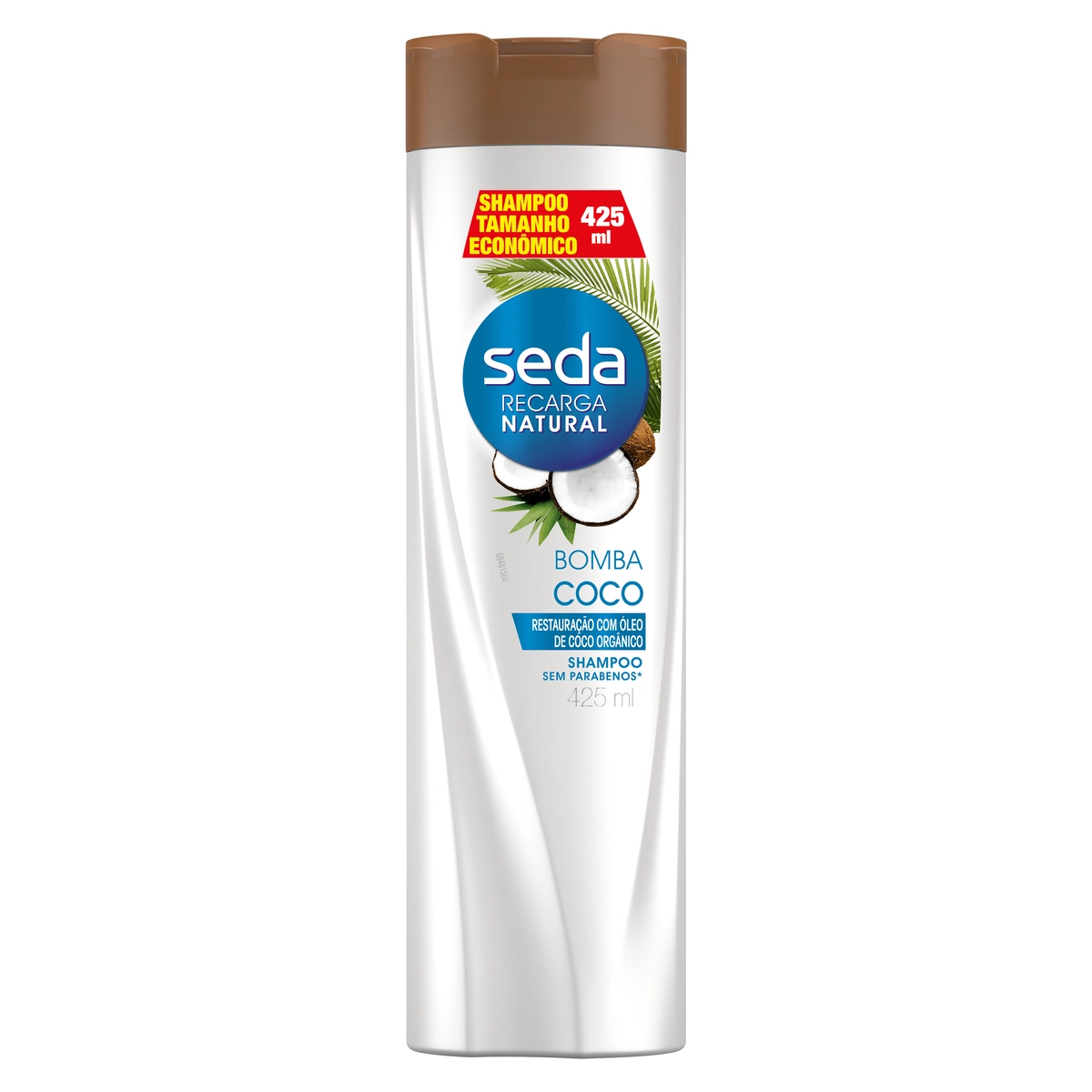 Shampoo Seda Joias Da Natureza óleo De Coco Frasco 425ml Tamanho Econômico