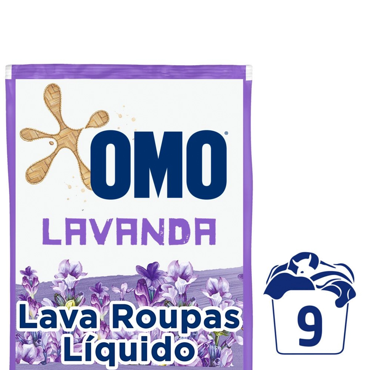 Lava-Roupas Líquido Lavanda Omo Sachê 900ml Refil Econômico
