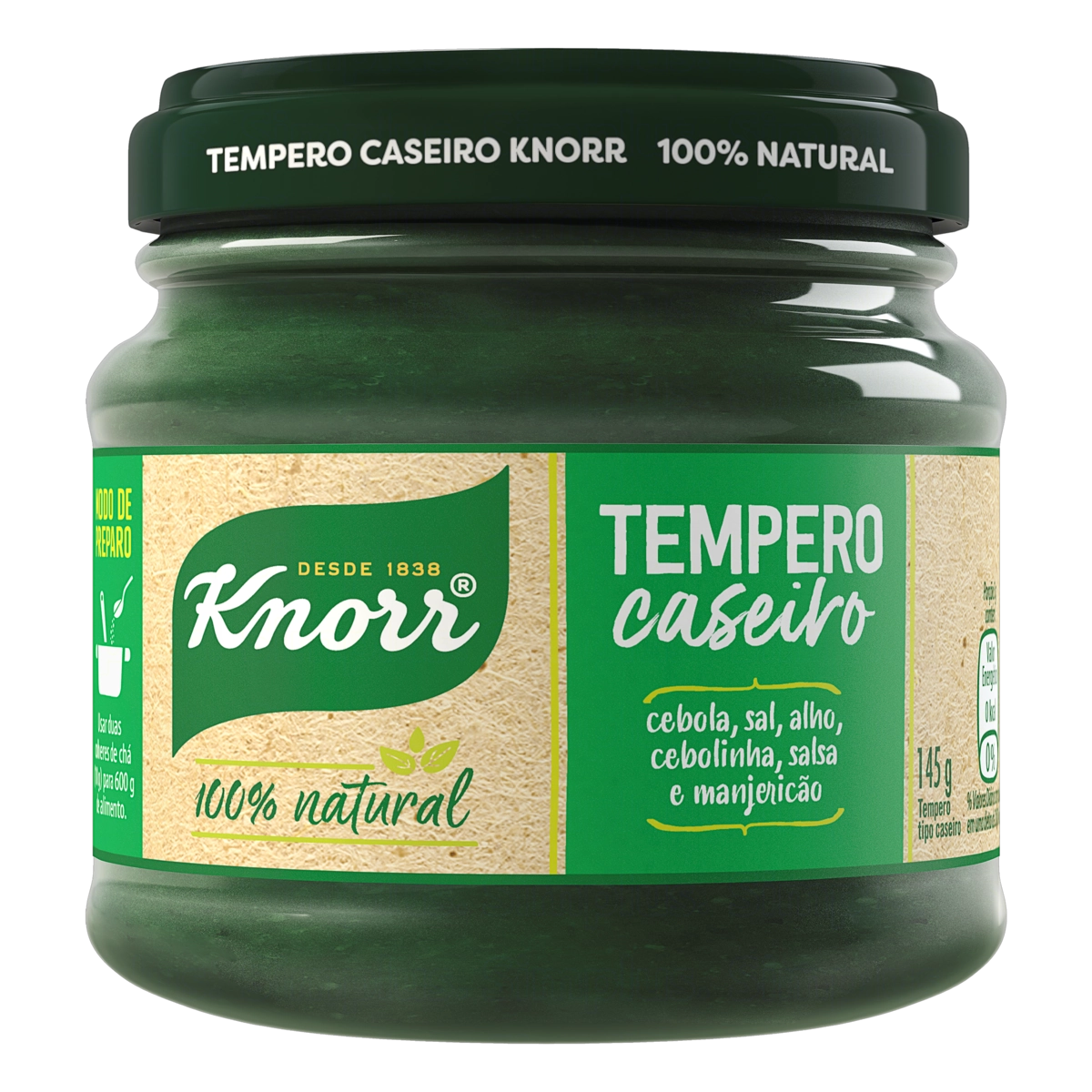 Tempero Caseiro Manjericão Knorr Vidro 145g