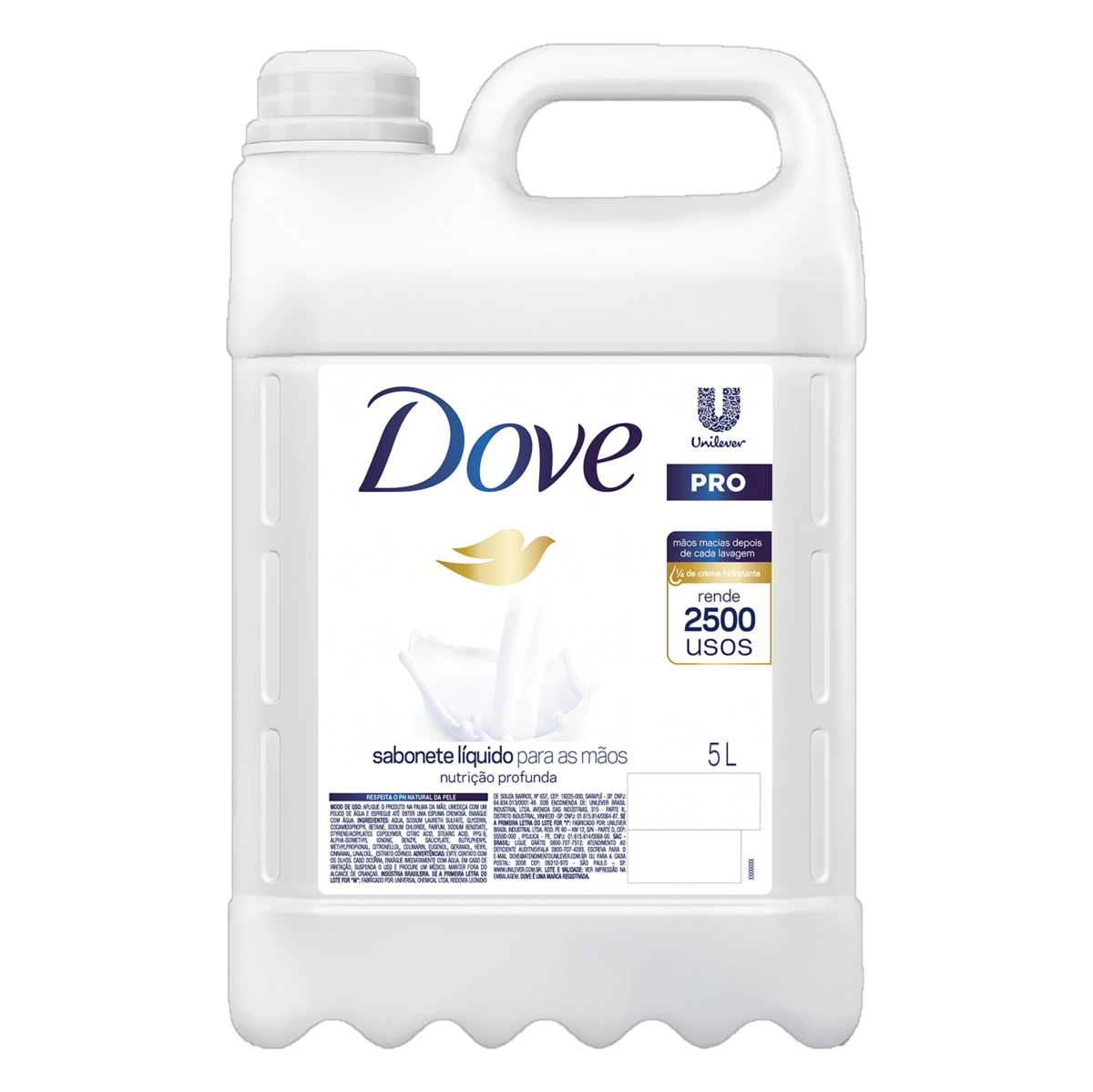 Sabonete Líquido Para As Mãos Dove Nutrição Profunda Galão 5l