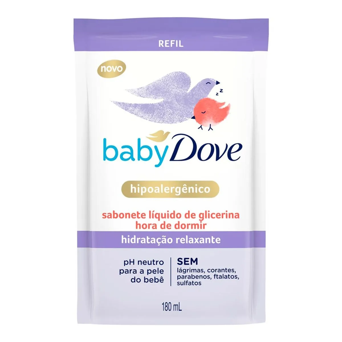 Sabonete Liquido de Glicerina Baby Dove Hora de Dormir 180ml Refil