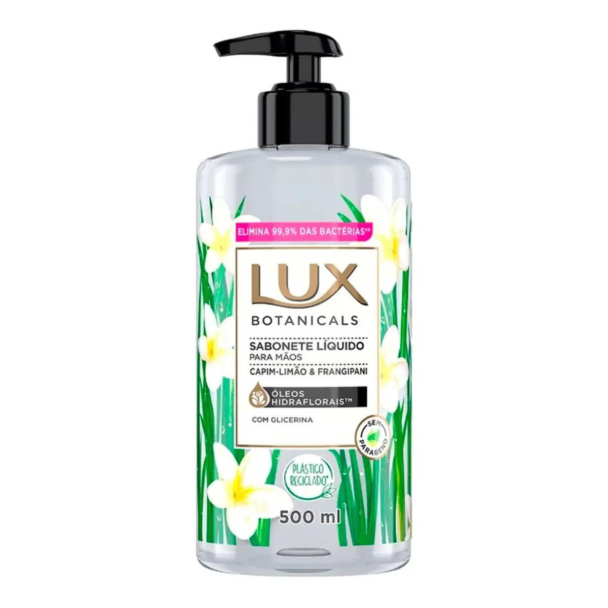 Sabonete Líquido Para As Mãos Capim Limão Frangipani Lux Botanicals Frasco 500ml