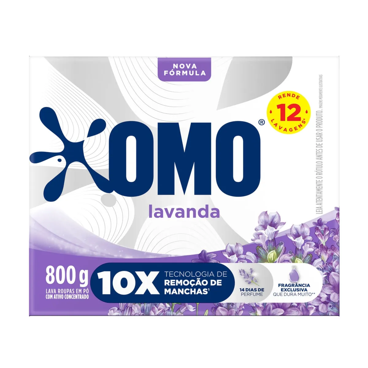 Lava-Roupas Pó Lavanda Caixa Omo 800 g