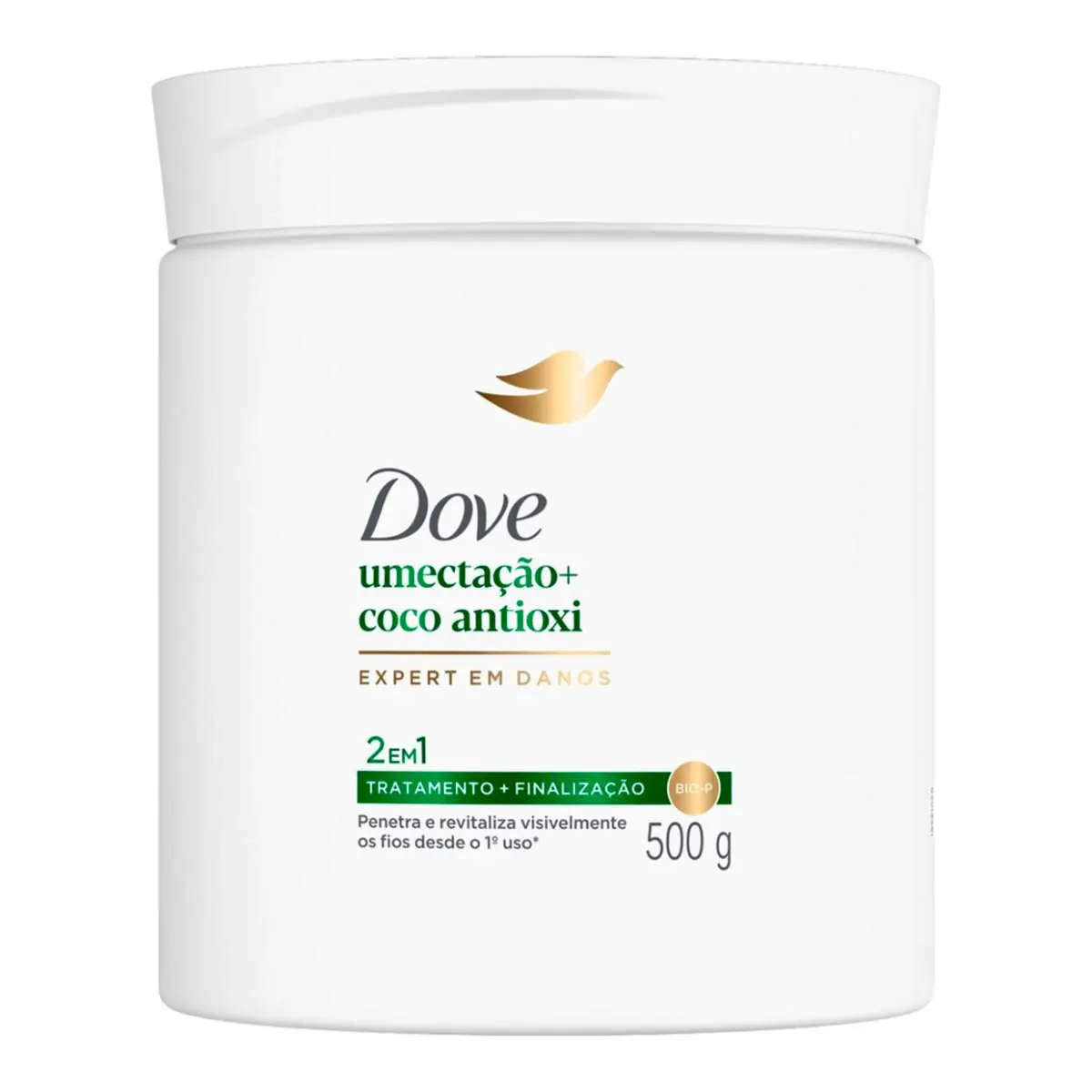 Dove Máscara Capilar 2 em 1 Umectação + Coco Antioxi 500g