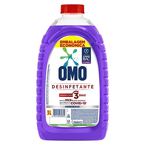 Desinfetante Uso Geral Lavanda Omo Frasco 3l Embalagem Econômica
