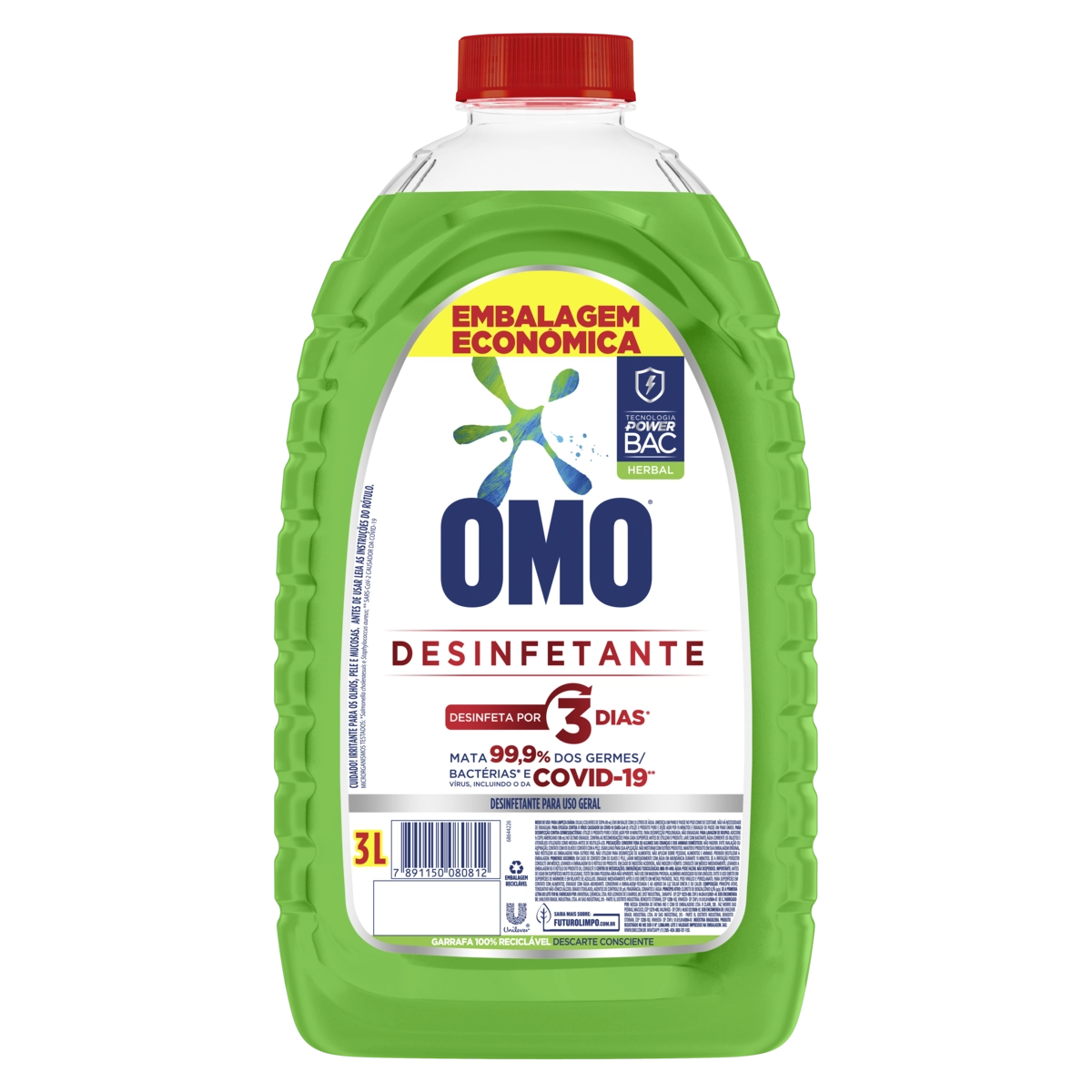 Desinfetante Uso Geral Herbal Omo Frasco 3l Embalagem Econômica